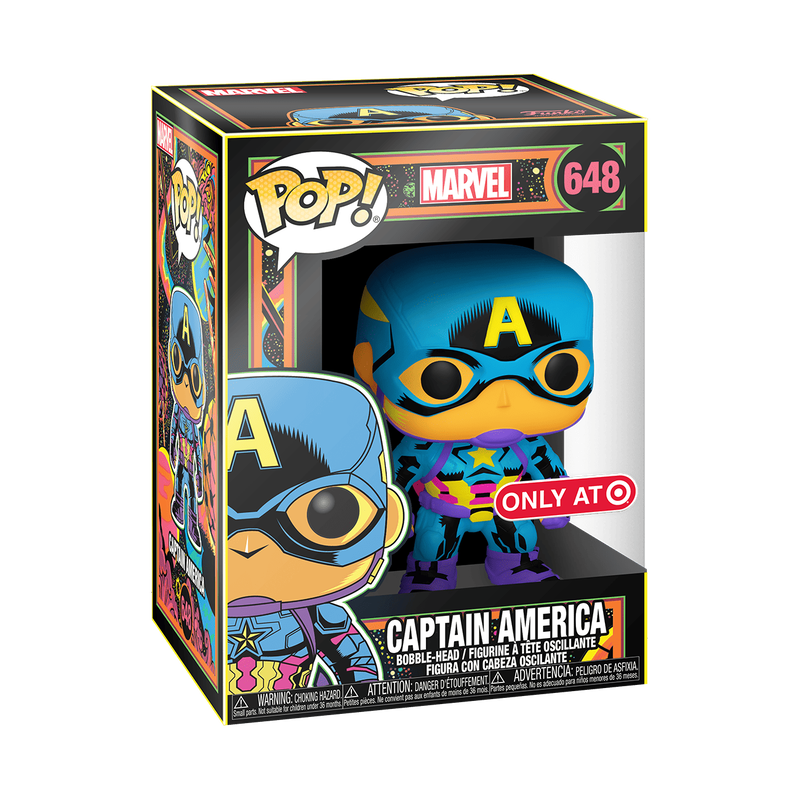 Pop!: Marvel - Captain America #648 (Black Light) (Target Exclusive)