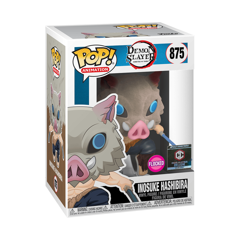 Pop! Animation: Demon Slayer - inosuke Hashibira #875 (Flocked) (Chalice Collectibles Exclusive)