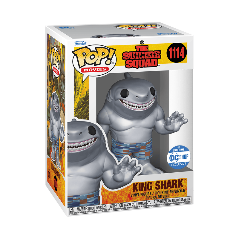 Pop! Movies: The Suicide Squad - King Shark #1114 (Metallic) (DC Shop Exclusive)