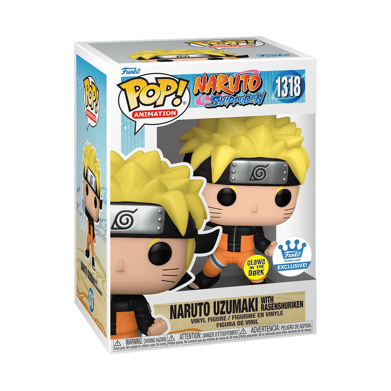 Pop! Animation: Naruto Shippuden - Naruto Uzumaki with Rasenshuriken #1318 (Glow) (Funko.com Exclusive)