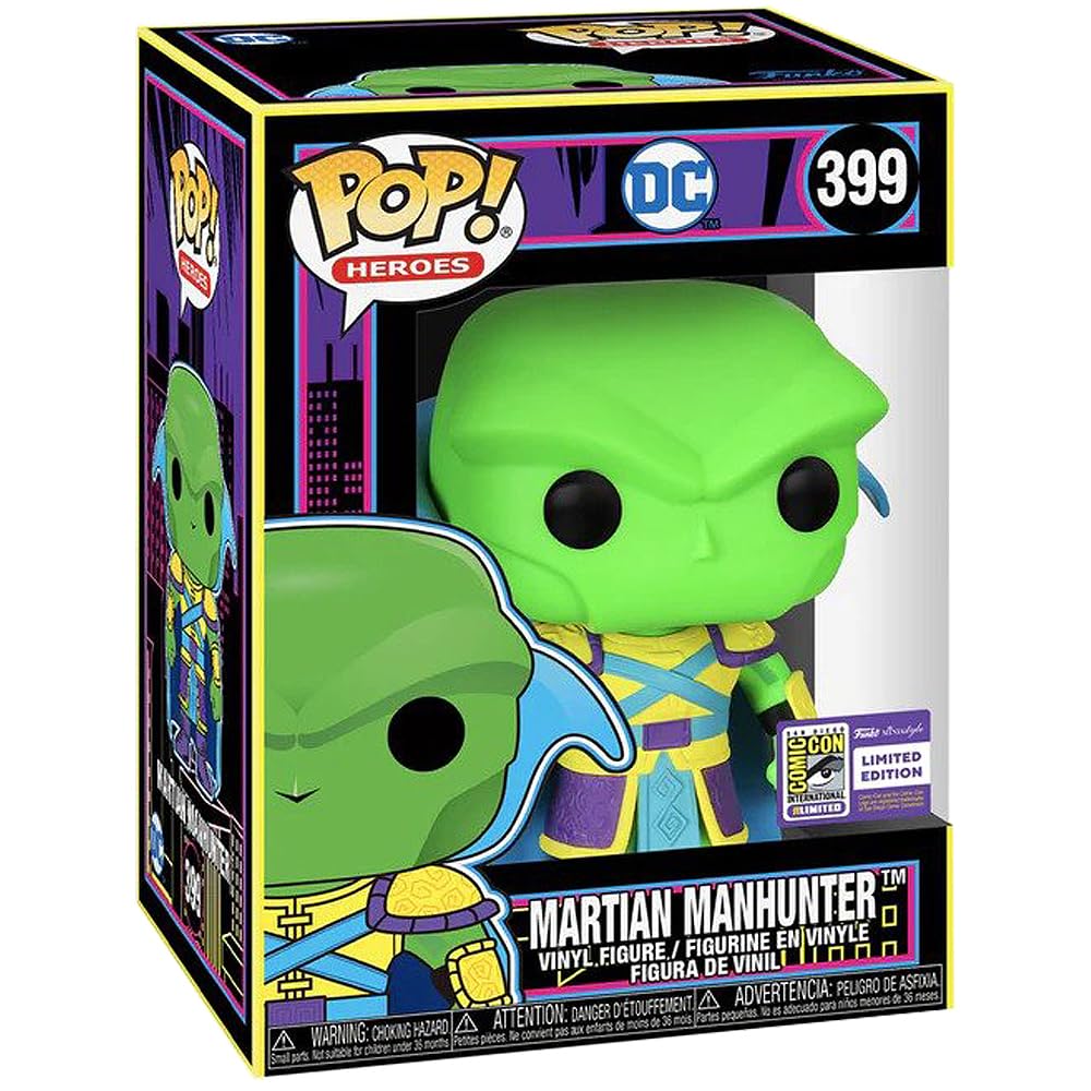 Pop! Heroes: DC Comics - Martian Manhunter #399 (Black Light) (2023 SDCC Exclusive)