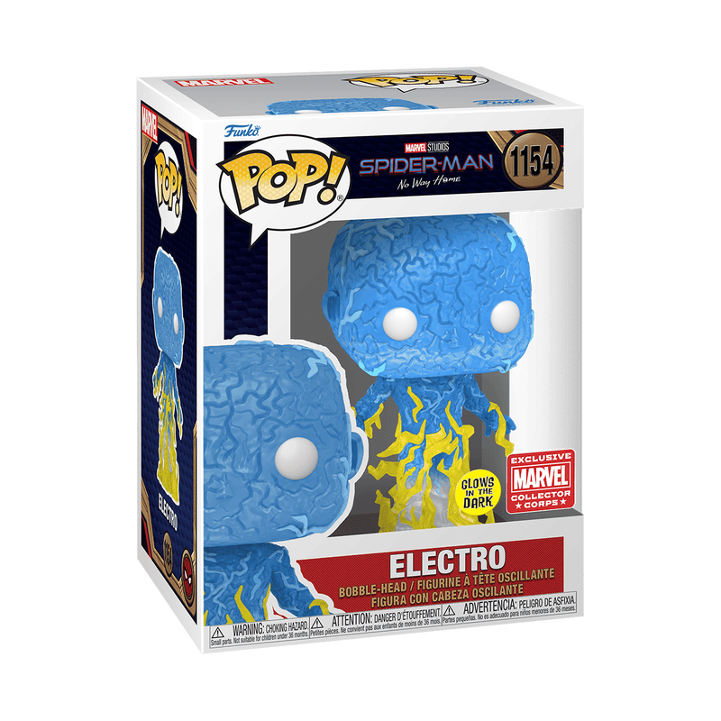 Pop!: Spider-man No Way Home - Electro #1154 (Glow) (Marvel Collector Corps Exclusive)