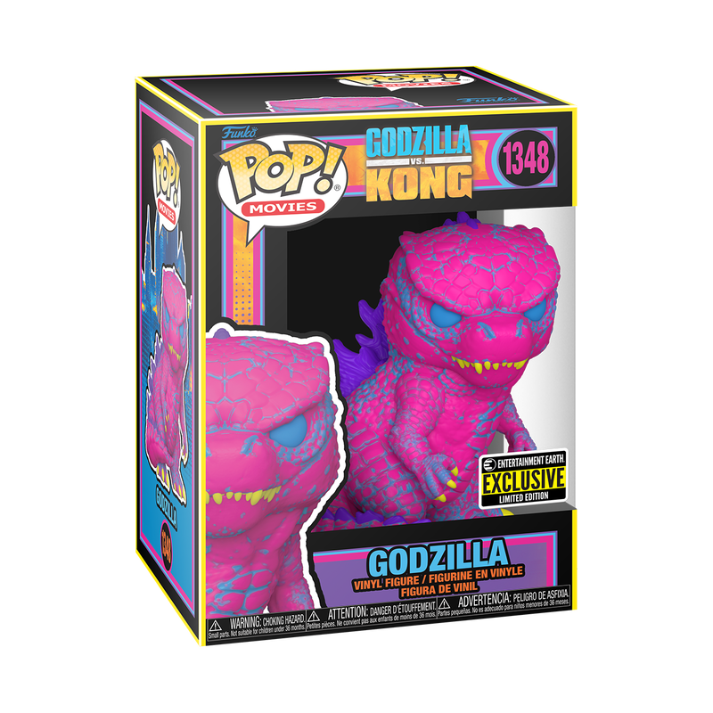 Pop! Movies: Godzilla vs. Kong - Godzilla #1348 (Entertainment Earth Exclusive) (Black Light) (Damaged)