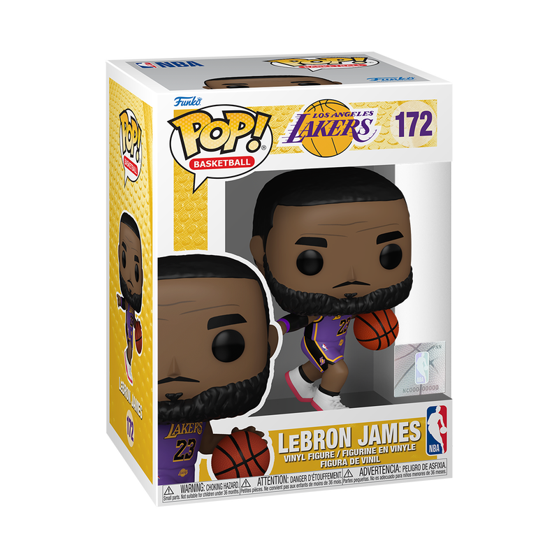 Pop! Basketball: Los Angeles Lakers - LeBron James Pointing (Purple Jersey) #172