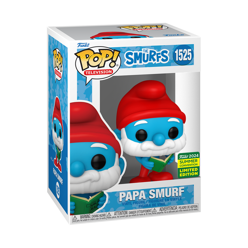 Pop! Television: The Smurfs - Papa Smurf with Magic Book #1525 (2024 Summer Convention)