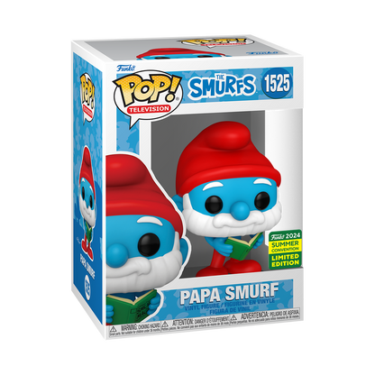 Pop! Television: The Smurfs - Papa Smurf with Magic Book #1525 (2024 Summer Convention)