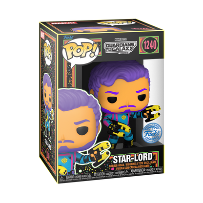 Pop! Heroes: Guardians of the Galaxy - Star-Lord #1240 (Black Light) (Special Edition)