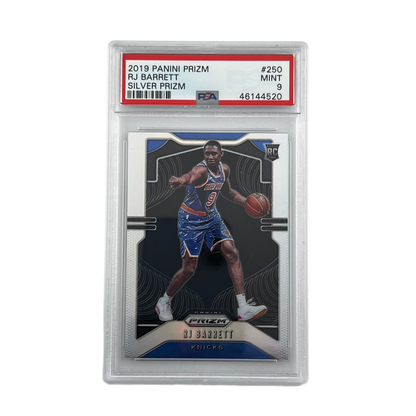 2019 Panini Prizm Basketball: Silver Prizms - RJ Barrett #250 (RC) (PSA 9)