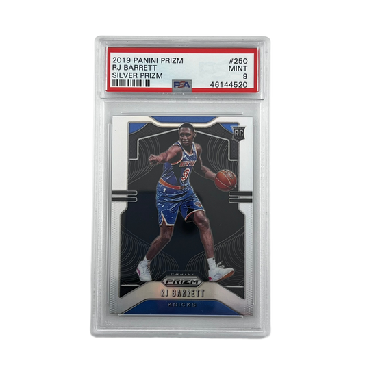 2019 Panini Prizm Basketball: Silver Prizms - RJ Barrett #250 (RC) (PSA 9)