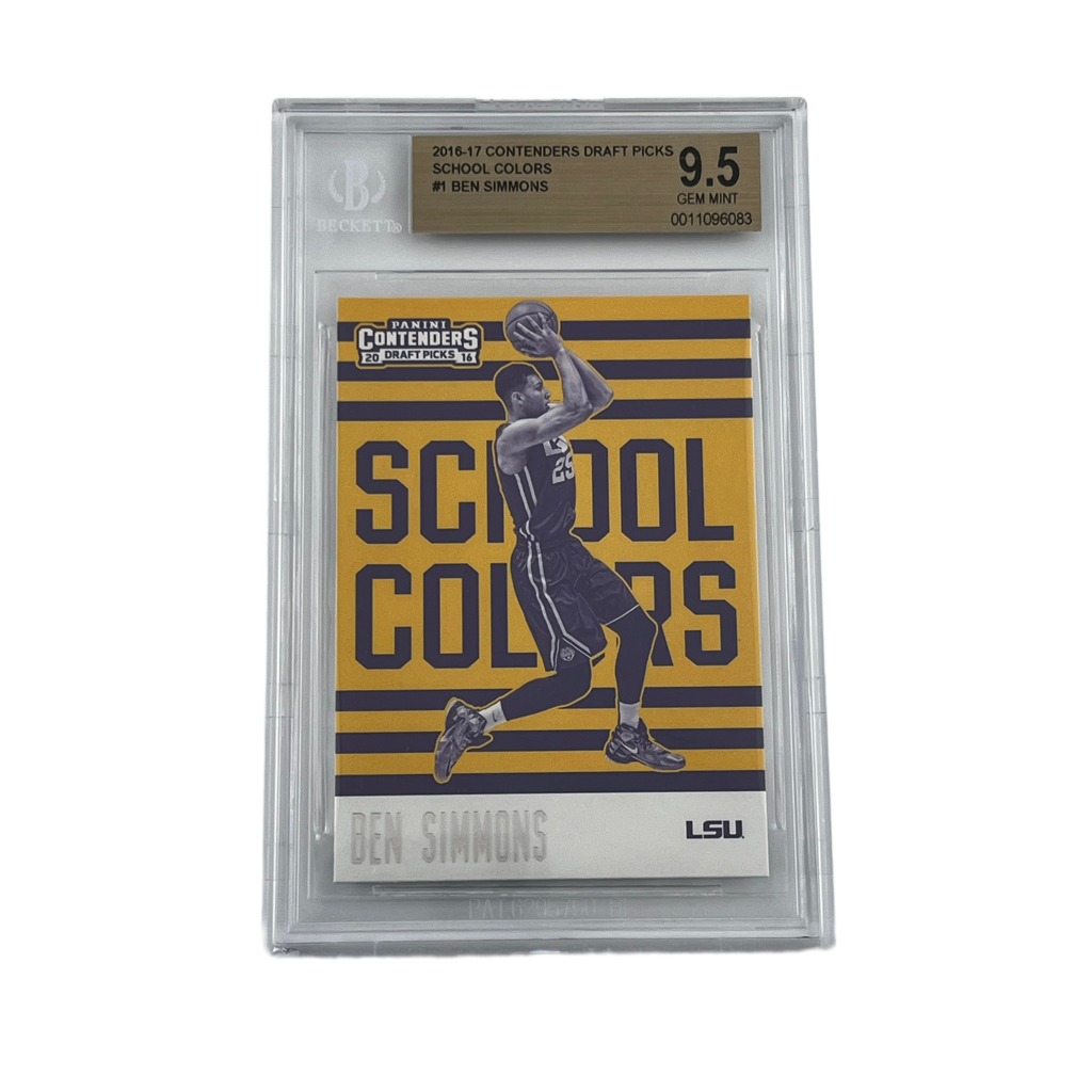 2016 Panini Contenders Draft Picks Basketball: School Colors - Ben Simmons #1 (RC) (BGS 9.5)