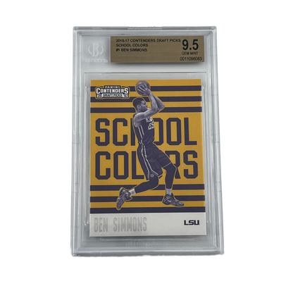 2016 Panini Contenders Draft Picks Basketball: School Colors - Ben Simmons #1 (RC) (BGS 9.5)