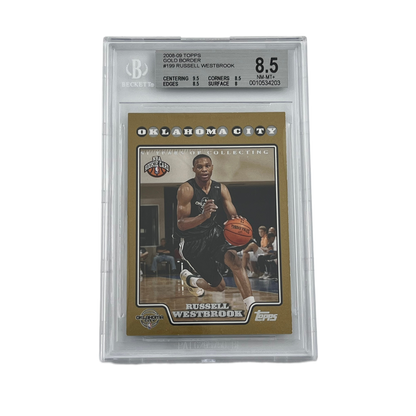 2008 Topps Basketball: Gold Border /2008 - Russell Westbrook #199 (RC) (BGS 8.5)