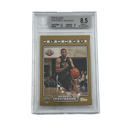 2008 Topps Basketball: Gold Border /2008 - Russell Westbrook #199 (RC) (BGS 8.5)