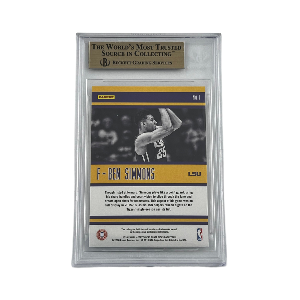 2016 Panini Contenders Draft Picks Basketball: School Colors - Ben Simmons #1 (RC) (BGS 9.5)