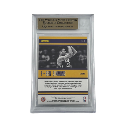 2016 Panini Contenders Draft Picks Basketball: School Colors - Ben Simmons #1 (RC) (BGS 9.5)