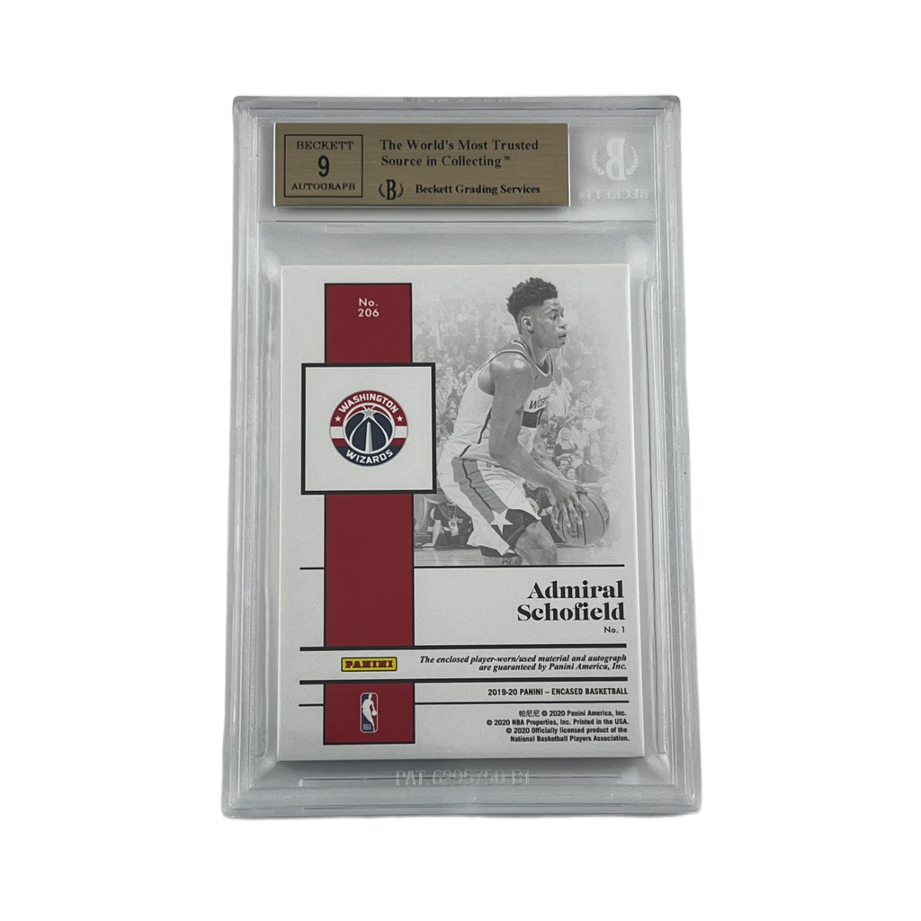 2019 Panini Encased Basketball: Jersey Autograph /99 - Admiral Schofield #206 (RC) (BGS 9.5)