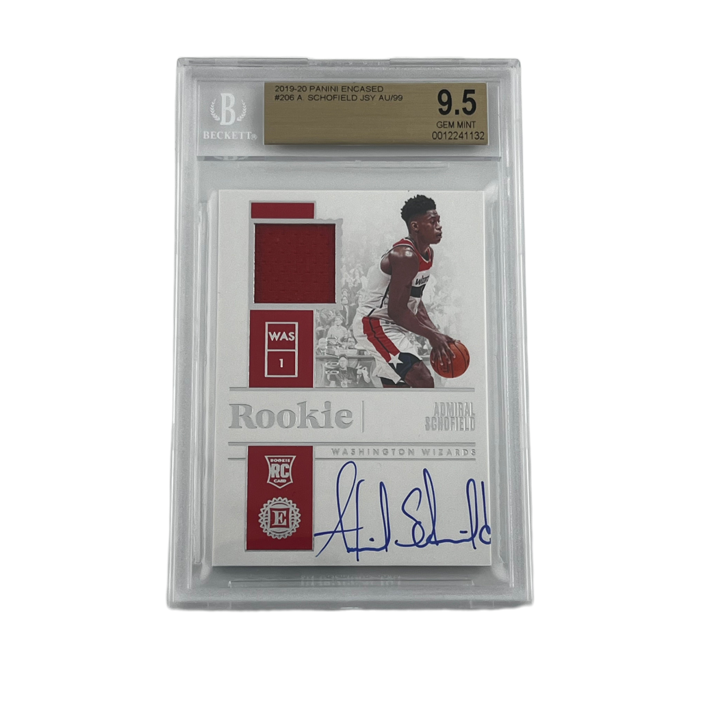 2019 Panini Encased Basketball: Jersey Autograph /99 - Admiral Schofield #206 (RC) (BGS 9.5)