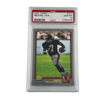 2001 Topps Football: Base - Michael Vick #311 (RC) (PSA 10)