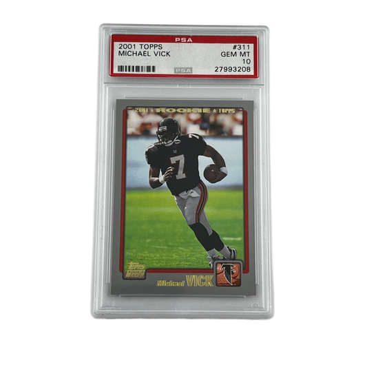 2001 Topps Football: Base - Michael Vick #311 (RC) (PSA 10)