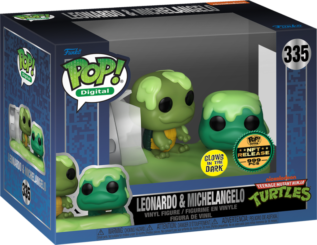 Pop! Digital: Teenage Mutant Ninja Turtles - Leonardo & Michelangelo #335 (999 Pcs) (Glow) (Pre-Order)