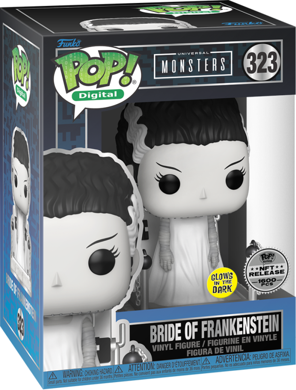 Pop! Digital: Universal Monsters - Bride of Frankenstein #323 (1600 Pcs) (Glow) (Pre-Order)