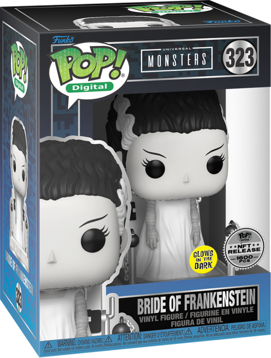 Pop! Digital: Universal Monsters - Bride of Frankenstein #323 (1600 Pcs) (Glow) (Pre-Order)