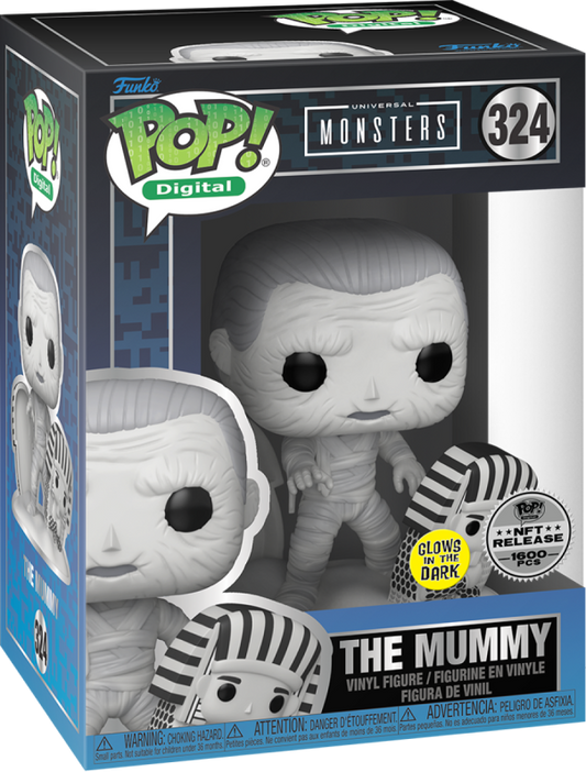 Pop! Digital: Universal Monsters - The Mummy #324 (1600 Pcs) (Glow) (Pre-Order)