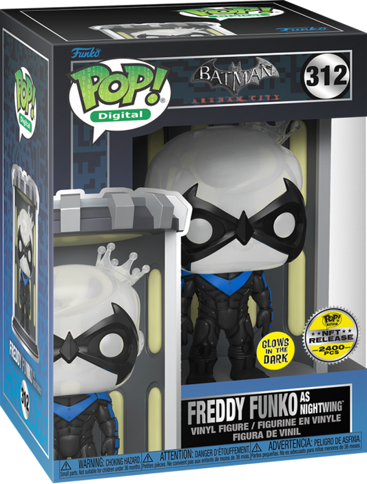 Pop! Digital: Batman 85th - Freddy Funko as Nightwing #312 (2400 Pcs) (Glow) (Pre-Order)